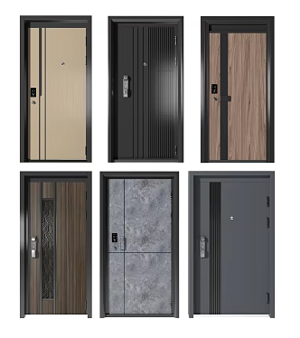 Modern child-mother door combination 3d model