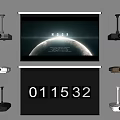 Projection Monitoring Setup With Mounted Projectors Projection Screens And Time