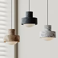 Modern Minimalist Pendant Lights With Black Brown White Marble Design Hanging In Interior