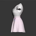 Cute Girls Dress With White Top Blue Square Design And Pink Plaid Skirt