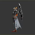 Angelic Warrior Character With White Wings And Divine Silver Gold Armor