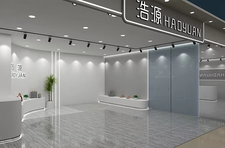 Simple store design live broadcast base 3d model