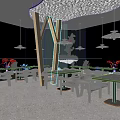 Modern Restaurant Interior Design With Wooden Structures Dining Tables Chairs Greenery And Hanging Lights