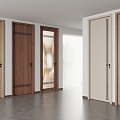 New Chinese Door Room Door Bedroom Door Single Door Toilet Door 3d model