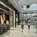 Modern Luxury Shopping Mall Interior With High End Fashion And Beauty Brand Retail Stores