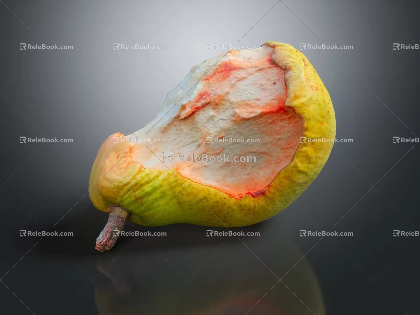 Modern pear half a pear 3d model