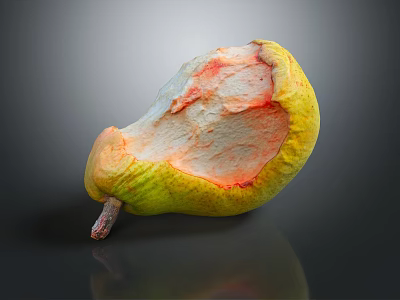 Fresh Ripe Jackfruit With Yellow Green Skin And Red White Flesh Cut Open 3d model