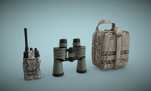 Modern Military Accessories 3d model