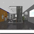 Modern Elegant Beauty Hair Salon Interior With Styling Stations Mirrors And Product Racks