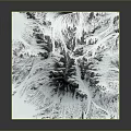 Snowy Mountain Landscape With 3D Terrain Model White Snow Covered Peaks And Black Ridges