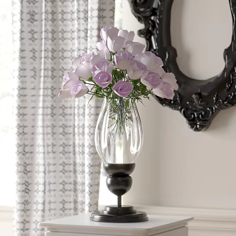 European-style floral flower arrangement 3d model