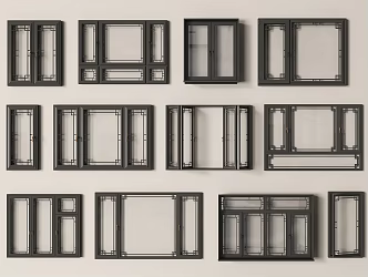 windows doors and windows casement windows bay windows folding antique windows 3d model