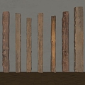 Modern Wood Plank Homestay Wood Pillar 3d model