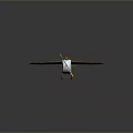 Green Body Yellow Wings Model Airplane With Black Patterns And Propeller