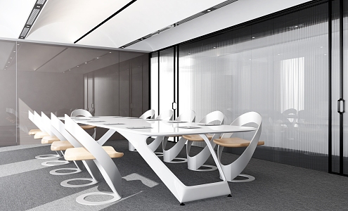 Modern Meeting Room Meeting Table and Chair 3d model