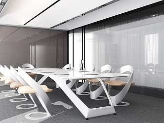 Modern Meeting Room Meeting Table and Chair 3d model