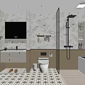 Sleek Modern Bathroom Vanity Cabinet With Mirror Storage Drawers And Wall Lighting