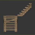 Creative Wooden Stairs Modern Design with Unique Platform for Home Interior