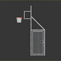 Sturdy Basketball Hoop Equipment With Metal Frame Backboard Basket And Support Structure