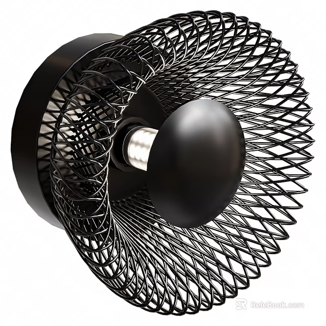Black Mesh Structure Wall Light with Central Bulb for Modern Home Decor 3d model 