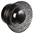 Black Mesh Structure Wall Light with Central Bulb for Modern Home Decor 3d model