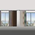 Modern Multicolored Striped Curtain Panels For Window With Light Filtering Drapery Rod
