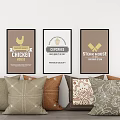 Decorative Throw Pillows Featuring Floral Prints And Earth Tones For Living Room Couch