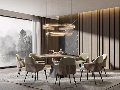 Modern Minotti Restaurant 3d model
