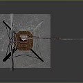Sturdy Windmill Model Featuring Metal Structure Blades Tower Frame And Square Base