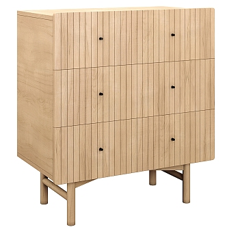 Modern wooden chest of drawers 3d model