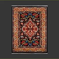 Vibrant Traditional Area Rug With Intricate Floral Geometric Patterns And Colorful Border Design