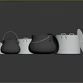 Modern Kitchen Electrical Appliances Featuring Multiple Pots With Lids On Reflective Surface