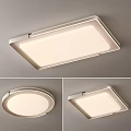 Modern Ceiling Light with Sleek Metal Frame Square and Round Shapes for Bright Even Lighting