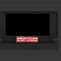 Retro Portable Electronic Device With Keyboard Screen And Safety Instruction Label