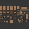 Household Items Wooden Models With Furniture Components Home Decor Elements And Daily Use Products