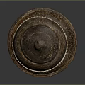 Ancient Bronze Sculptural Carving With Pedestal Base Layered Design And Rustic Texture