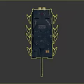 Blue Armored Military Vehicle With Turret Cannon Tracks And Antenna Emblem