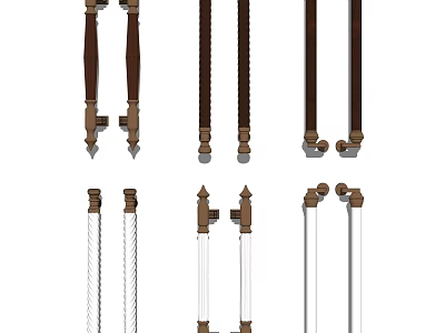 Stylish Decorative Handles In Various Designs And Materials For Home Door And Cabinet Use 3d model