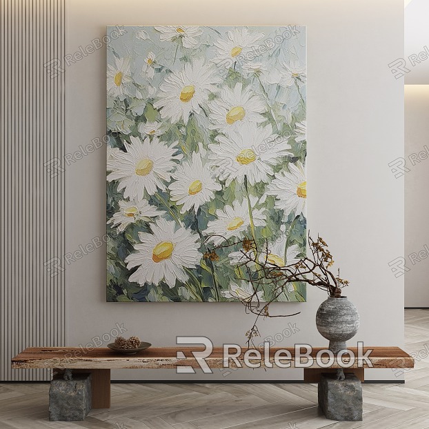 Modern plant painting decorative painting model