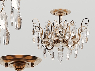 European-style crystal chandelier 3d model