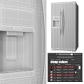 modern kitchenware refrigerator Kenmore ice dispencer 3d model