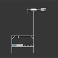 Solar Panel Equipped Daily Electrical Appliance With Metal Frame And Stand Structure 3d model