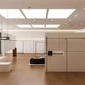 Modern Clothing Store Interior With Display Racks And Fashion Apparel Sections