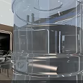 Modern Exhibition Hall Design for Nengjian Qingyufu with Glass Facade and Interior Furniture