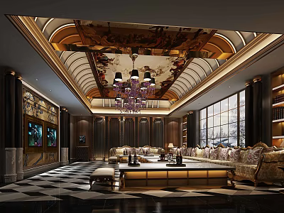 Light Luxury KTV Presidential Suite 3d model