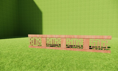 New Chinese Railing 3d model