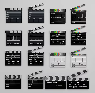 Modern clapper board 3d model