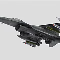 Gray US Air Force Fighter Jet Equipped With Missiles And Military Markings