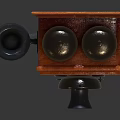 Vintage Red Telephone With Rotary Dial Bells And Handset Design