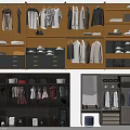 Modern Wardrobe Interior Design With Hanging Sections Drawers Shelves And Mirror Storage